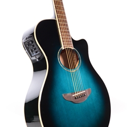 Yamaha APX600 OBB Thinline Cutaway Acoustic/Electric Guitar, Oriental Blue Burst